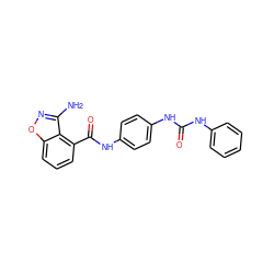 Nc1noc2cccc(C(=O)Nc3ccc(NC(=O)Nc4ccccc4)cc3)c12 ZINC000084669358