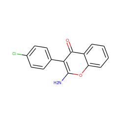 Nc1oc2ccccc2c(=O)c1-c1ccc(Cl)cc1 ZINC000005031581