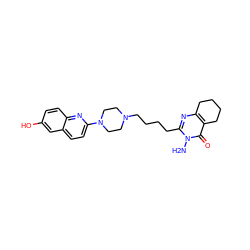 Nn1c(CCCCN2CCN(c3ccc4cc(O)ccc4n3)CC2)nc2c(c1=O)CCCC2 ZINC000064448337