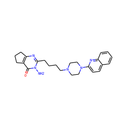 Nn1c(CCCCN2CCN(c3ccc4ccccc4n3)CC2)nc2c(c1=O)CCC2 ZINC000059855333