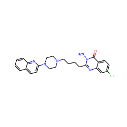 Nn1c(CCCCN2CCN(c3ccc4ccccc4n3)CC2)nc2cc(Cl)ccc2c1=O ZINC000059855283