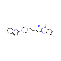 Nn1c(CCCCN2CCN(c3ccc4ccccc4n3)CC2)nc2cc(F)ccc2c1=O ZINC000059854627