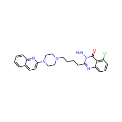 Nn1c(CCCCN2CCN(c3ccc4ccccc4n3)CC2)nc2cccc(Cl)c2c1=O ZINC000038335812