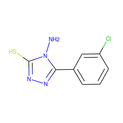 Nn1c(S)nnc1-c1cccc(Cl)c1 ZINC000003886910