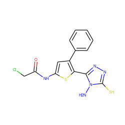 Nn1c(S)nnc1-c1sc(NC(=O)CCl)cc1-c1ccccc1 ZINC000028826975