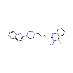 Nn1c(SCCCN2CCN(c3ccc4ccccc4n3)CC2)nc2c(c1=O)CCCC2 ZINC000059854314