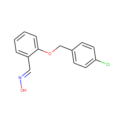 O/N=C/c1ccccc1OCc1ccc(Cl)cc1 ZINC000100891699