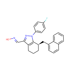 O/N=C/c1nn(-c2ccc(F)cc2)c2c1CCC[C@@H]2Cc1cccc2ccccc12 ZINC000026574161