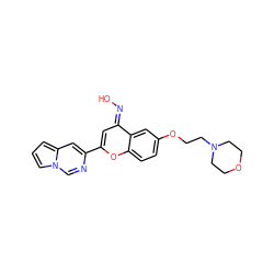 O/N=c1\cc(-c2cc3cccn3cn2)oc2ccc(OCCN3CCOCC3)cc12 ZINC000068268161