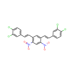 O=[N+]([O-])c1cc([N+](=O)[O-])c(/C=C/c2ccc(Cl)c(Cl)c2)cc1/C=C/c1ccc(Cl)c(Cl)c1 ZINC000001624915