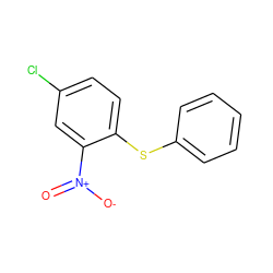 O=[N+]([O-])c1cc(Cl)ccc1Sc1ccccc1 ZINC000000150556