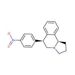 O=[N+]([O-])c1ccc([C@@H]2CN3CCC[C@@H]3c3ccccc32)cc1 ZINC000029235083