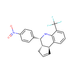 O=[N+]([O-])c1ccc([C@@H]2Nc3c(cccc3C(F)(F)F)[C@H]3C=CC[C@@H]32)cc1 ZINC000005015721