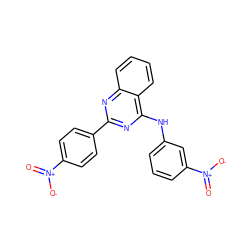 O=[N+]([O-])c1ccc(-c2nc(Nc3cccc([N+](=O)[O-])c3)c3ccccc3n2)cc1 ZINC000009087670