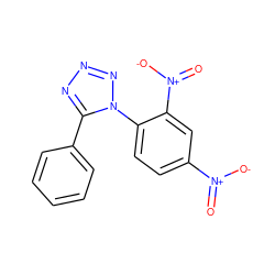 O=[N+]([O-])c1ccc(-n2nnnc2-c2ccccc2)c([N+](=O)[O-])c1 ZINC000002024553