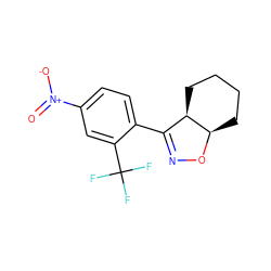 O=[N+]([O-])c1ccc(C2=NO[C@@H]3CCCC[C@H]23)c(C(F)(F)F)c1 ZINC000095572087