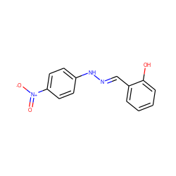 O=[N+]([O-])c1ccc(N/N=C/c2ccccc2O)cc1 ZINC000004547819