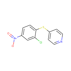 O=[N+]([O-])c1ccc(Sc2ccncc2)c(Cl)c1 ZINC000114445920