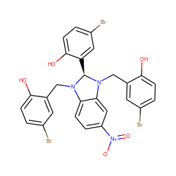 O=[N+]([O-])c1ccc2c(c1)N(Cc1cc(Br)ccc1O)[C@H](c1cc(Br)ccc1O)N2Cc1cc(Br)ccc1O ZINC000150600730