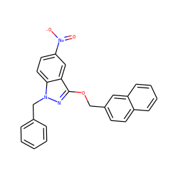 O=[N+]([O-])c1ccc2c(c1)c(OCc1ccc3ccccc3c1)nn2Cc1ccccc1 ZINC000103263952