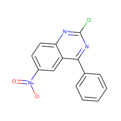 O=[N+]([O-])c1ccc2nc(Cl)nc(-c3ccccc3)c2c1 ZINC000001762412