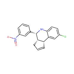 O=[N+]([O-])c1cccc([C@@H]2Nc3ccc(Cl)cc3[C@@H]3C=CC[C@@H]32)c1 ZINC000000028964