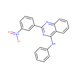 O=[N+]([O-])c1cccc(-c2nc(Nc3ccccc3)c3ccccc3n2)c1 ZINC000000521704