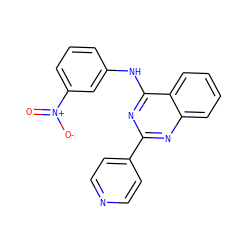 O=[N+]([O-])c1cccc(Nc2nc(-c3ccncc3)nc3ccccc23)c1 ZINC001772576610