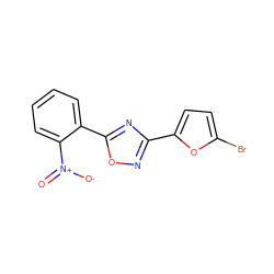 O=[N+]([O-])c1ccccc1-c1nc(-c2ccc(Br)o2)no1 ZINC000000116799