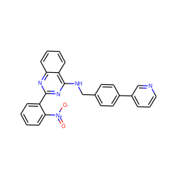 O=[N+]([O-])c1ccccc1-c1nc(NCc2ccc(-c3cccnc3)cc2)c2ccccc2n1 ZINC000169341716