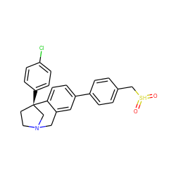 O=[SH](=O)Cc1ccc(-c2ccc3c(c2)CN2CC[C@@]3(c3ccc(Cl)cc3)C2)cc1 ZINC000261157464