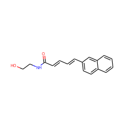 O=C(/C=C/C=C/c1ccc2ccccc2c1)NCCO ZINC000473248905