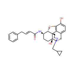 O=C(/C=C/Cc1ccccc1)N[C@@H]1CC[C@@]2(O)[C@H]3Cc4ccc(O)c5c4[C@@]2(CCN3CC2CC2)[C@H]1O5 ZINC000029132553