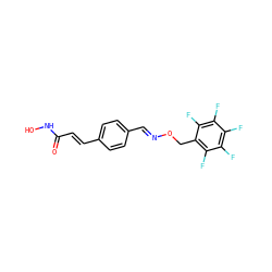 O=C(/C=C/c1ccc(/C=N/OCc2c(F)c(F)c(F)c(F)c2F)cc1)NO ZINC000040896383