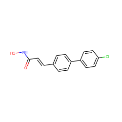 O=C(/C=C/c1ccc(-c2ccc(Cl)cc2)cc1)NO ZINC000034852252