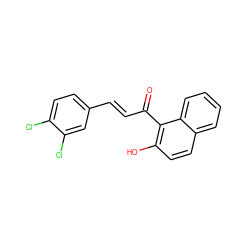 O=C(/C=C/c1ccc(Cl)c(Cl)c1)c1c(O)ccc2ccccc12 ZINC000082160156