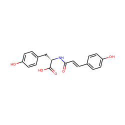 O=C(/C=C/c1ccc(O)cc1)N[C@@H](Cc1ccc(O)cc1)C(=O)O ZINC000014824976