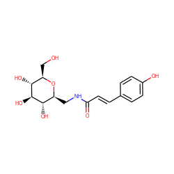 O=C(/C=C/c1ccc(O)cc1)NC[C@@H]1O[C@H](CO)[C@@H](O)[C@H](O)[C@H]1O ZINC000096282385