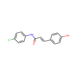 O=C(/C=C/c1ccc(O)cc1)Nc1ccc(Cl)cc1 ZINC000095591865