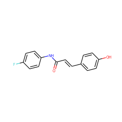 O=C(/C=C/c1ccc(O)cc1)Nc1ccc(F)cc1 ZINC000095587537