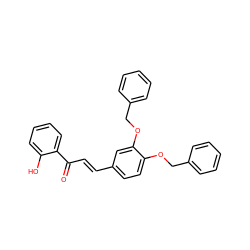 O=C(/C=C/c1ccc(OCc2ccccc2)c(OCc2ccccc2)c1)c1ccccc1O ZINC000040950230