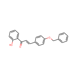 O=C(/C=C/c1ccc(OCc2ccccc2)cc1)c1ccccc1O ZINC000004775332