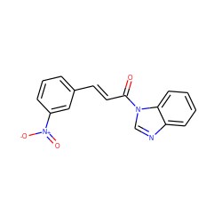 O=C(/C=C/c1cccc([N+](=O)[O-])c1)n1cnc2ccccc21 ZINC000004032119