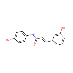 O=C(/C=C/c1cccc(O)c1)Nc1ccc(O)cc1 ZINC000095591830