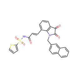 O=C(/C=C/c1cccc2c1N(Cc1ccc3ccccc3c1)C(=O)C2=O)NS(=O)(=O)c1cccs1 ZINC000049068064