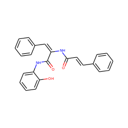 O=C(/C=C/c1ccccc1)N/C(=C/c1ccccc1)C(=O)Nc1ccccc1O ZINC000002998043