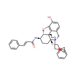 O=C(/C=C/c1ccccc1)N[C@@H]1CC[C@@]2(OCc3ccccc3)[C@H]3Cc4ccc(O)c5c4[C@@]2(CCN3CC2CC2)[C@H]1O5 ZINC000042851146