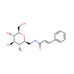 O=C(/C=C/c1ccccc1)NC[C@@H]1O[C@H](CO)[C@@H](O)[C@H](O)[C@H]1O ZINC000096282386