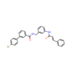 O=C(/C=C/c1ccccc1)Nc1cccc(CNC(=O)c2cccc(-c3ccc(Br)cc3)c2)c1 ZINC001772609908