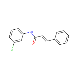 O=C(/C=C/c1ccccc1)Nc1cccc(Cl)c1 ZINC000000041732